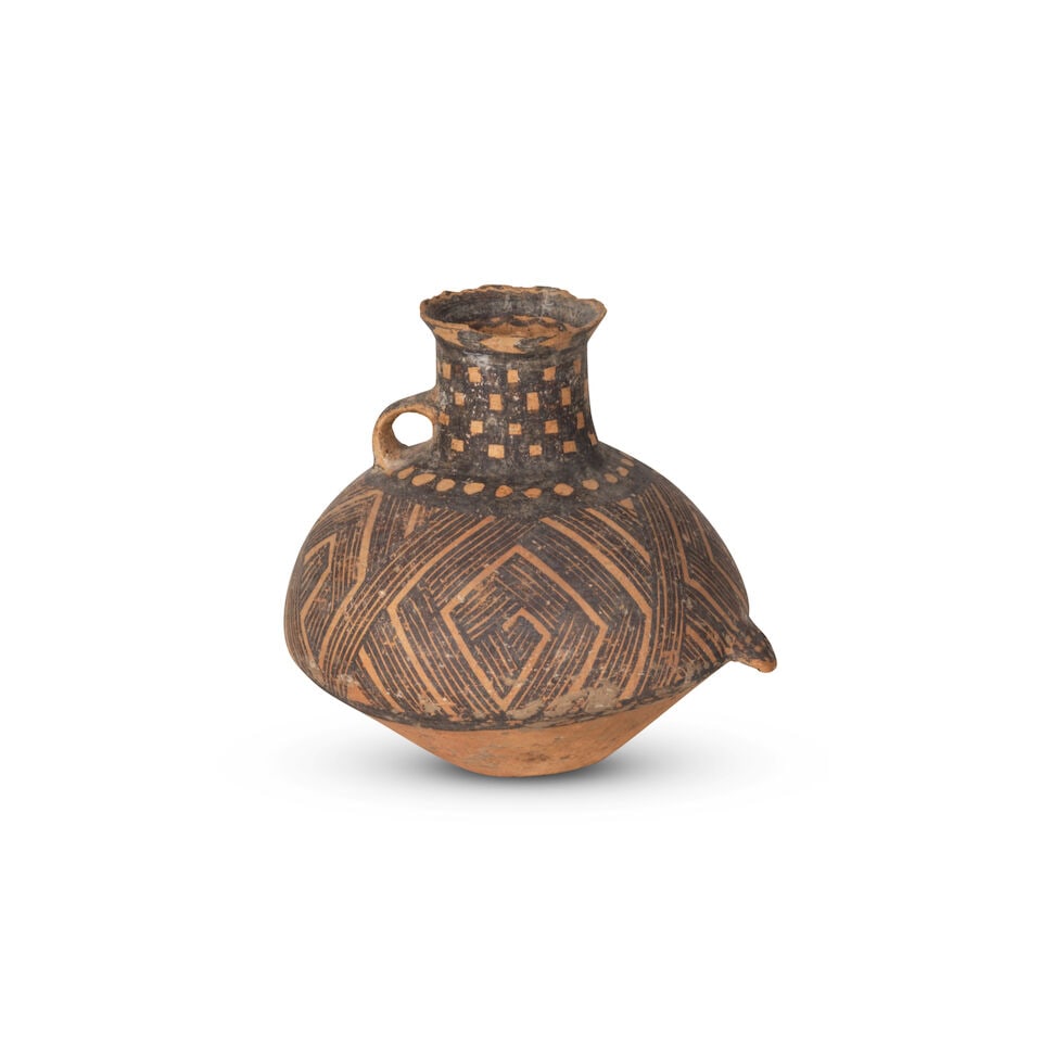 COLLECTION DE CINQ POTICHES NÉOLITHIQUES EN TERRE CUITE PEINTE Période néolithiqu... - 4