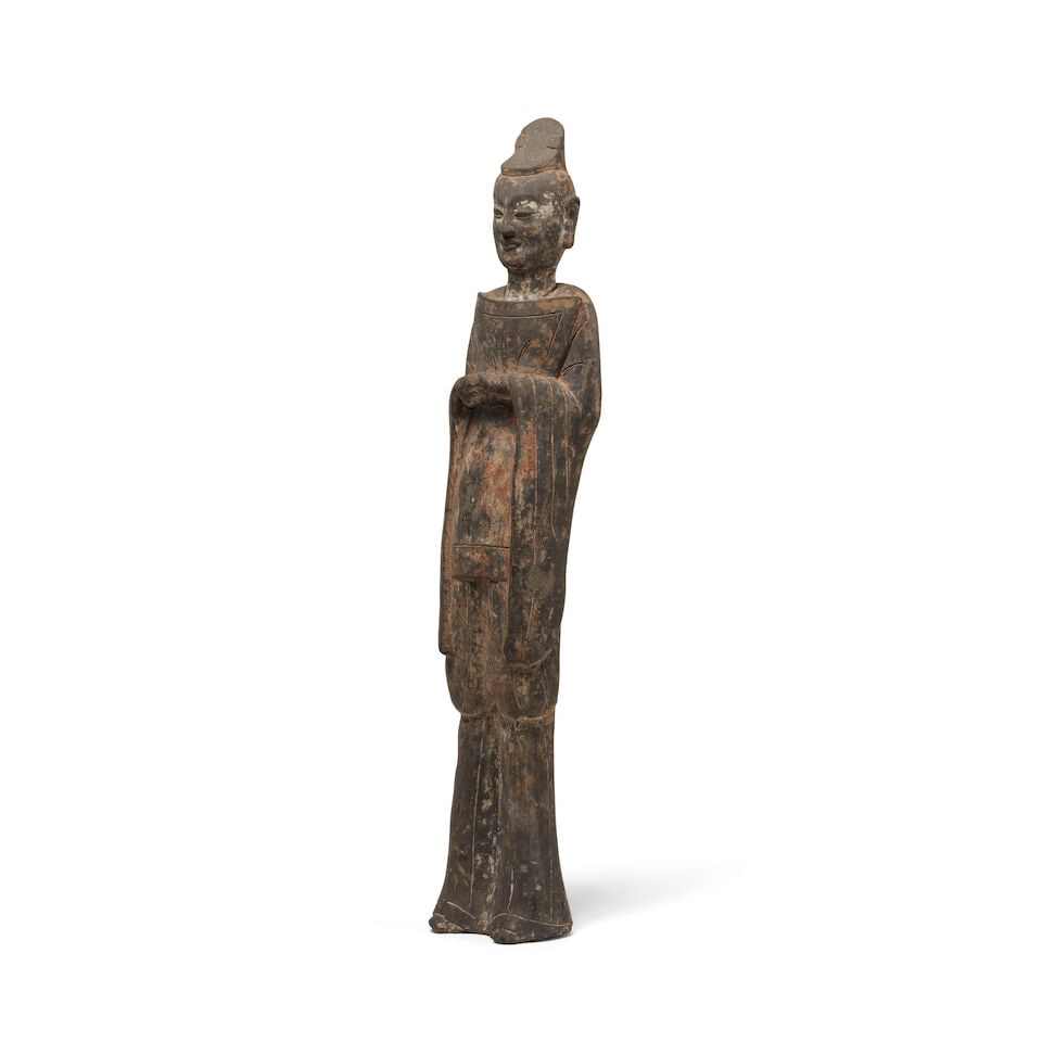 GRANDE STATUETTE D'UN GUERRIER EN TERRE CUITE Dynastie des Wei du Nord (386-534 ap. J.-C.) - 5