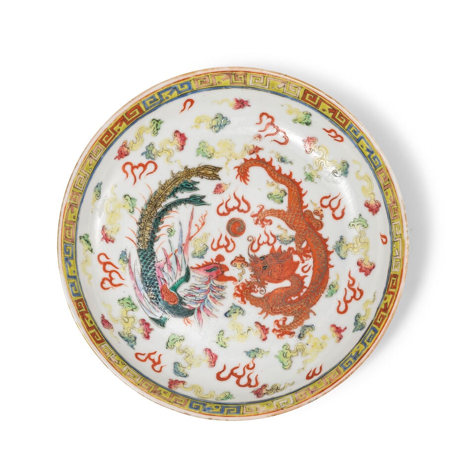 ASSIETTE ET BOL EN PORCELAINE DE LA FAMILLE ROSE Fin de la Dynastie Qing (1644-1911) (2) - 5