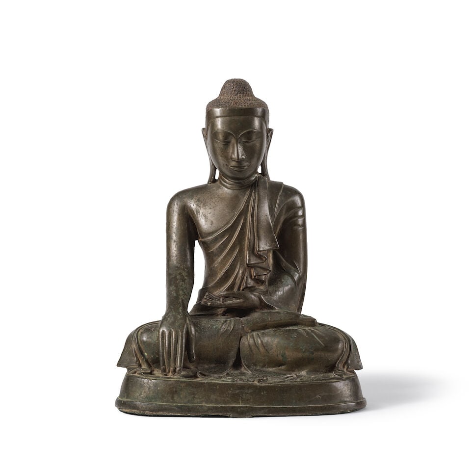 STATUETTE DE BOUDDHA EN BRONZE Thaïlande, époque Ayutthaya, XIVe/XVe siècle (1 of 5)