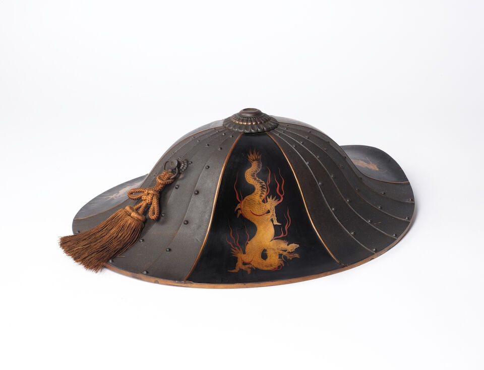 CASQUE JINGASA EN LAQUE Japon, époque Edo (1615-1868), XIXe siècle (1 of 5)