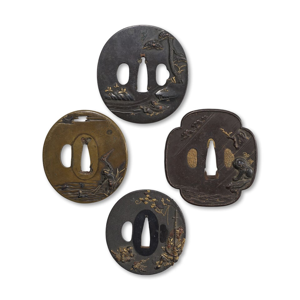 QUATRE TSUBA Japon, époque Edo (1615-1868), XVIII-XIXe siècle (4) (1 of 2)