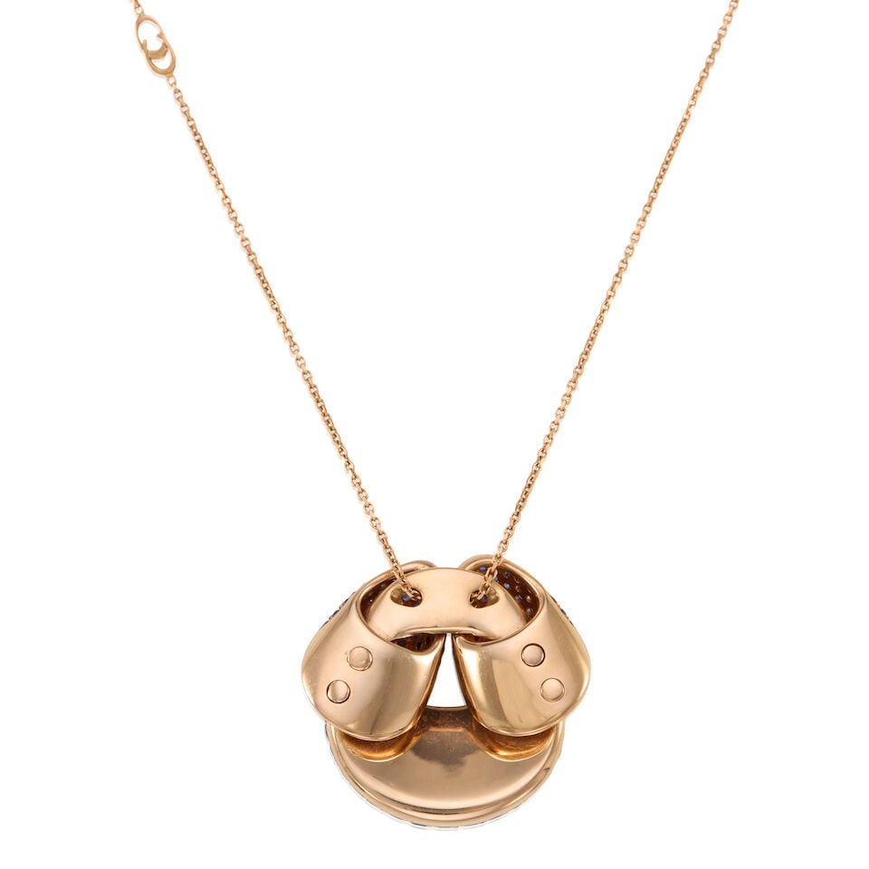 CHIMENTO: 18K GOLD, SAPPHIRE AND DIAMOND PENDANT NECKLACE - 2