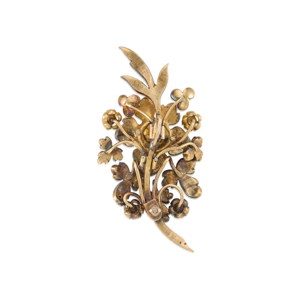ANTIQUE 18K GOLD AND DIAMOND PENDANT - 2