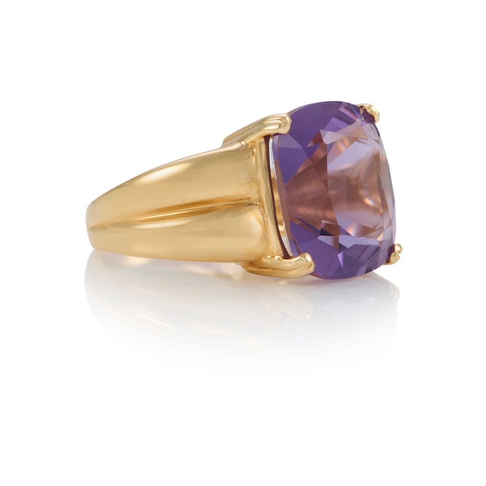 14K GOLD AND AMETHYST RING - 2