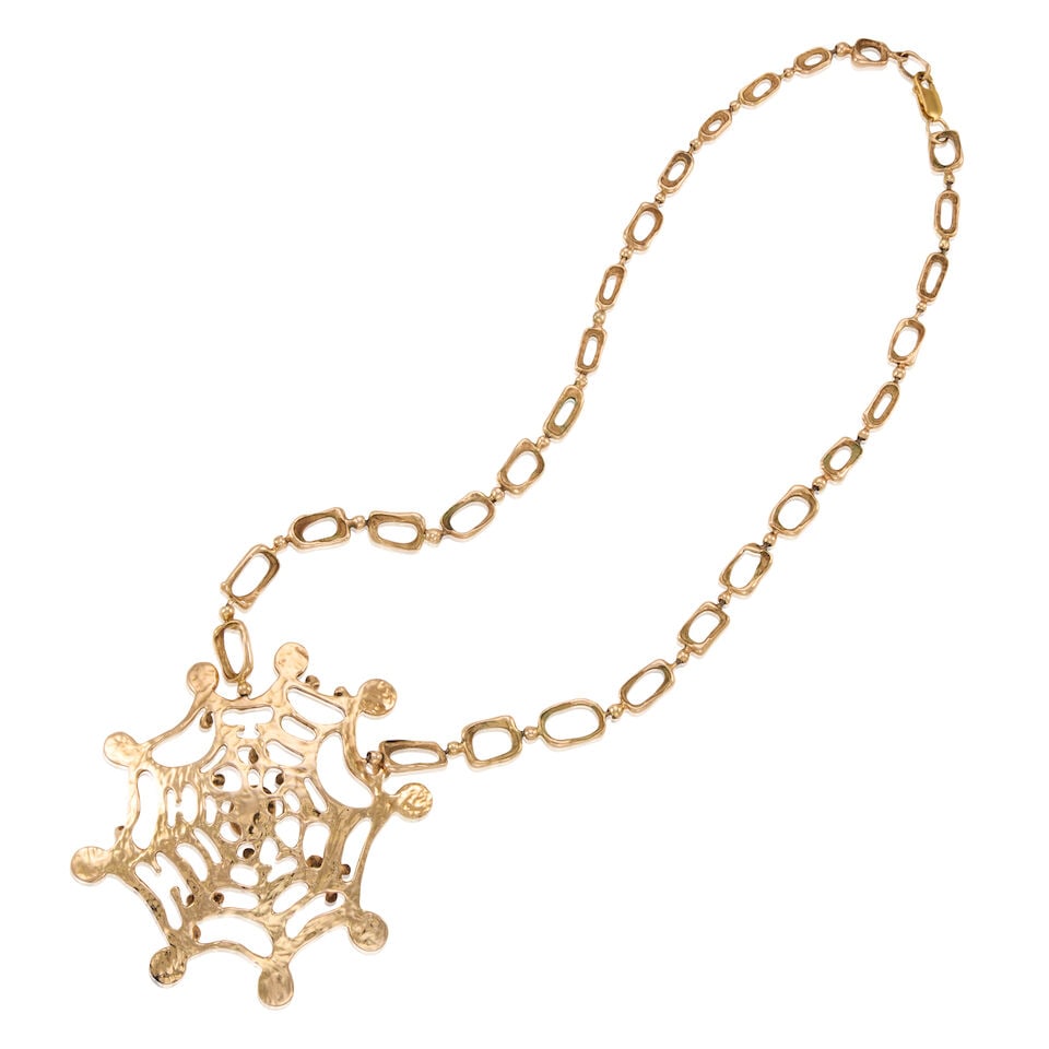 GOLD, TURQUOISE AND DIAMOND NECKLACE - 2