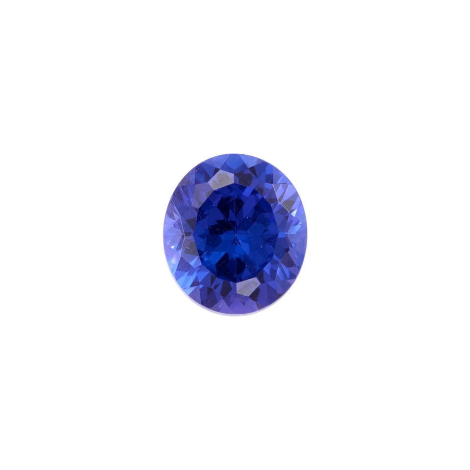 LOOSE TANZANITE: LOOSE TANZANITE • One loose oval-shaped tanzanite weighing approximately 4.60 carats Footnotes: Overall condition, very good Superficial wear in the form of minor scratches Tanzanite: