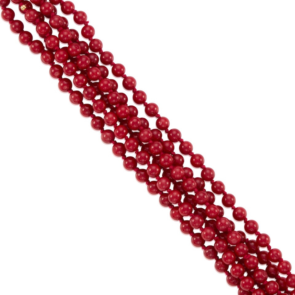 14K GOLD AND CORAL BRACELET - 2