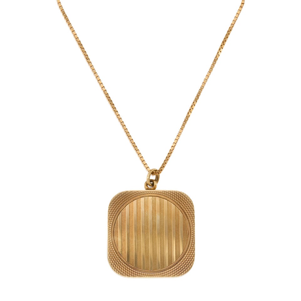 14K GOLD LOCKET NECKLACE - 2