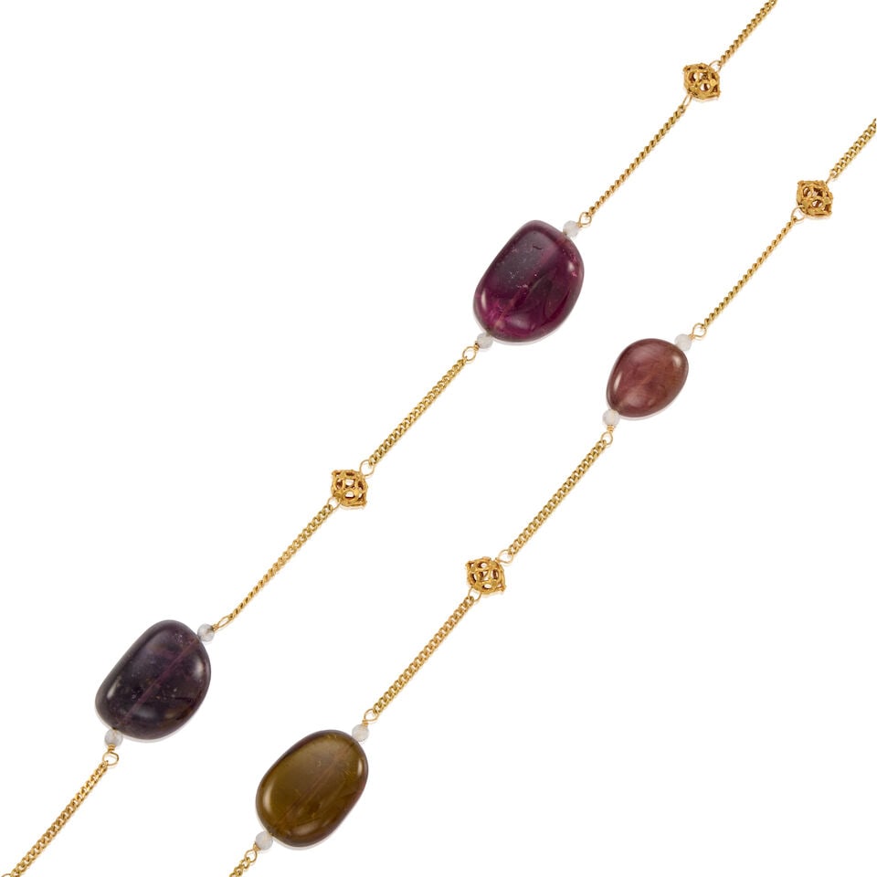 18K GOLD AND TOURMALINE NECKLACE - 2