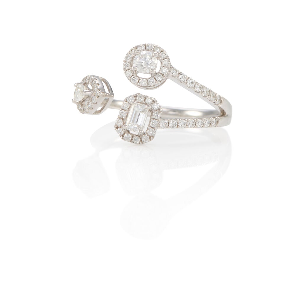 18K GOLD AND DIAMOND RING - 2