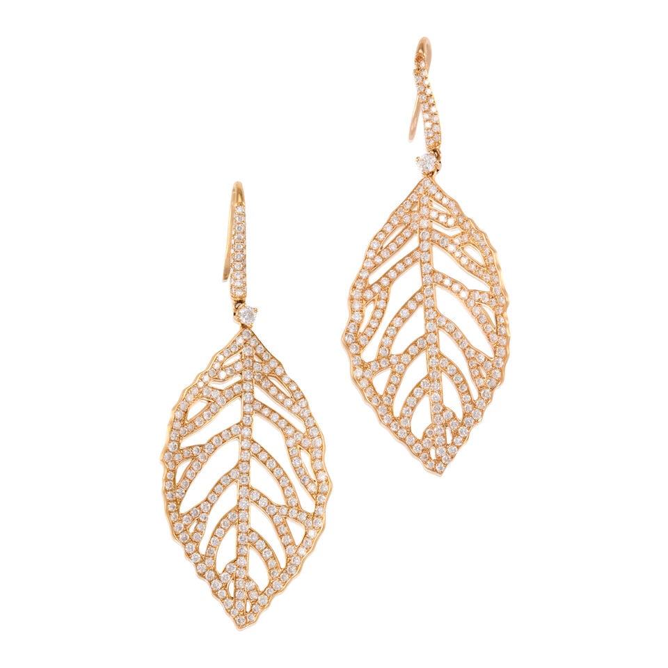 PAIR OF 18K GOLD AND DIAMOND EARRINGS (1 of 2)