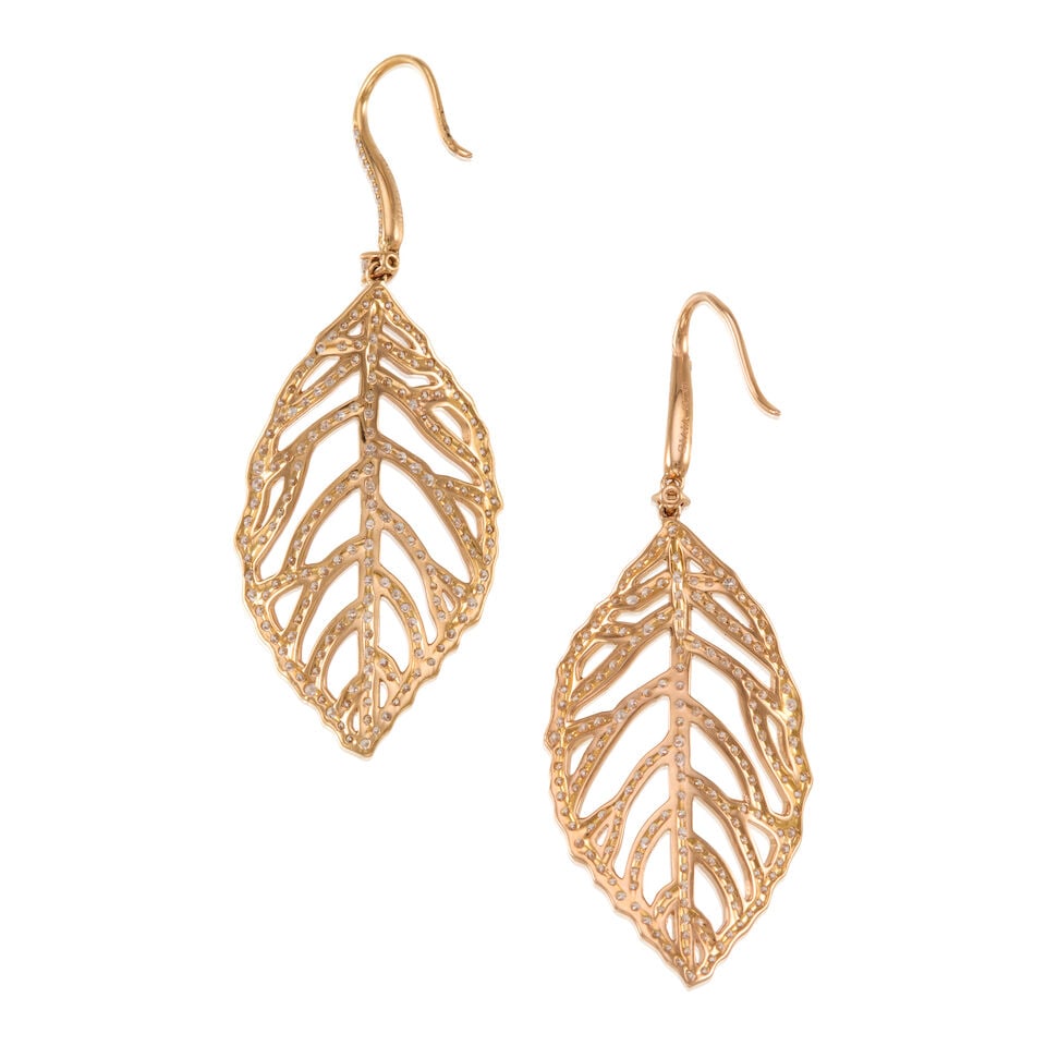 PAIR OF 18K GOLD AND DIAMOND EARRINGS - 2