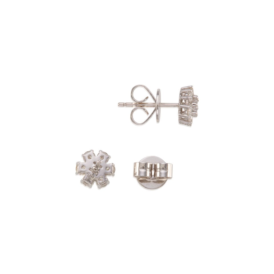 PAIR OF 18K GOLD AND DIAMOND EARRINGS - 2