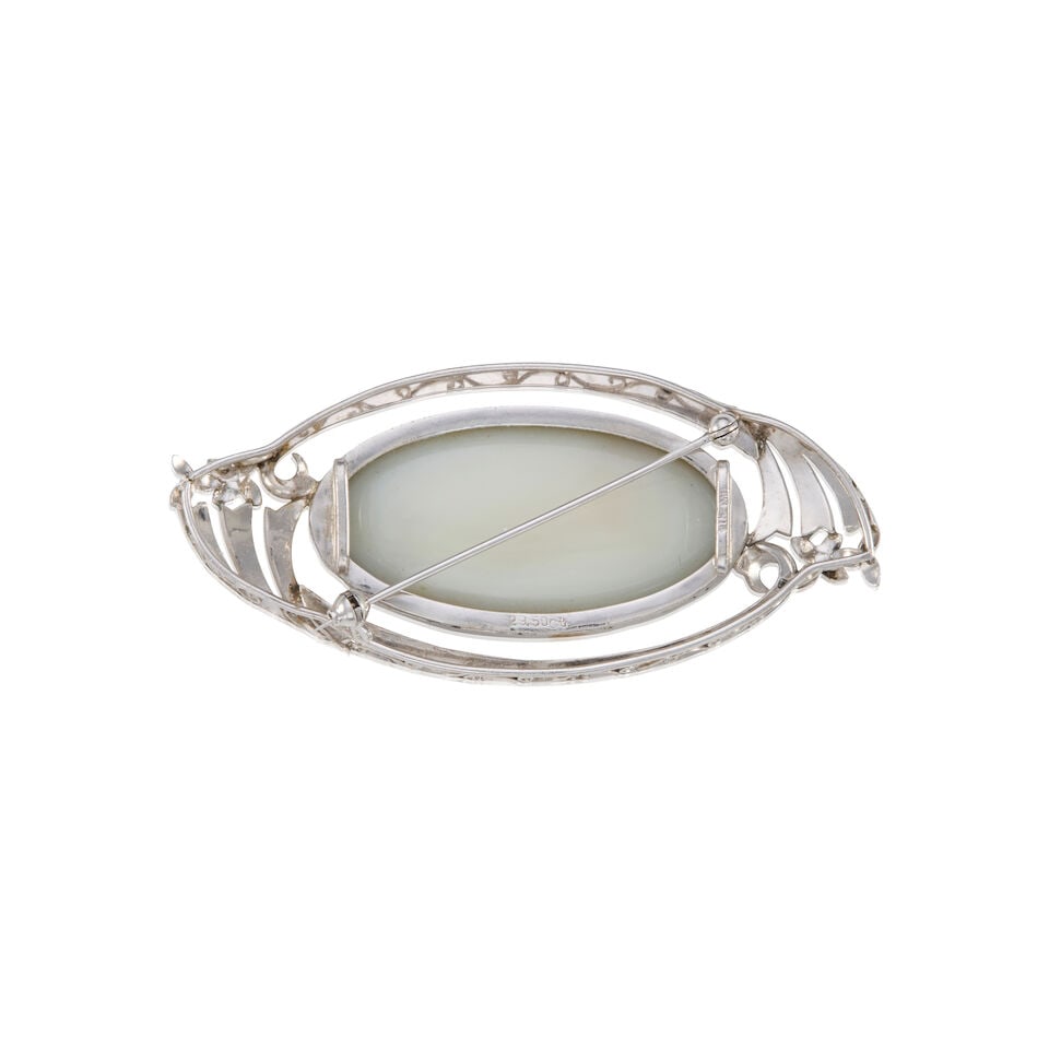 14K GOLD AND OPAL DOUBLET BROOCH/ENHANCER - 2