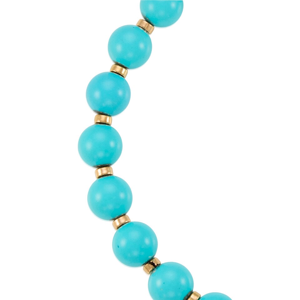 GOLD AND COMPOSITE TURQUOISE NECKLACE - 2