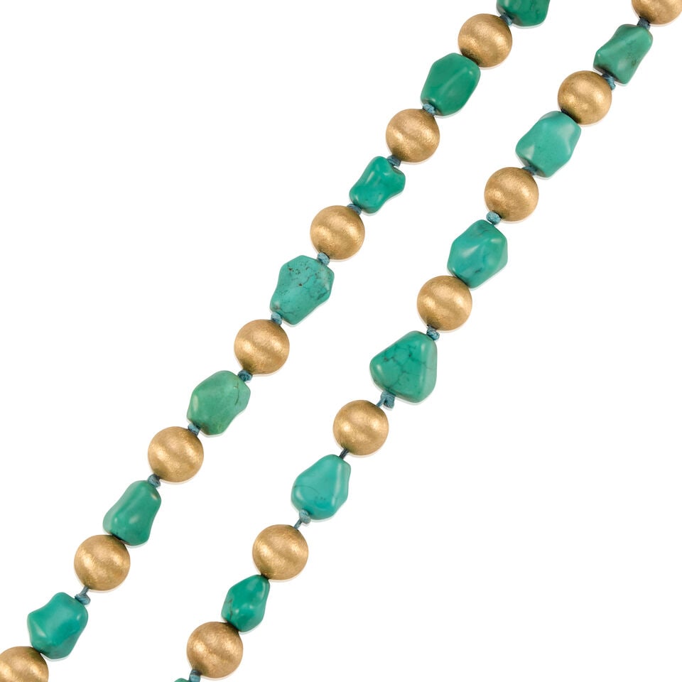 GOLD AND TURQUOISE NECKLACE - 2