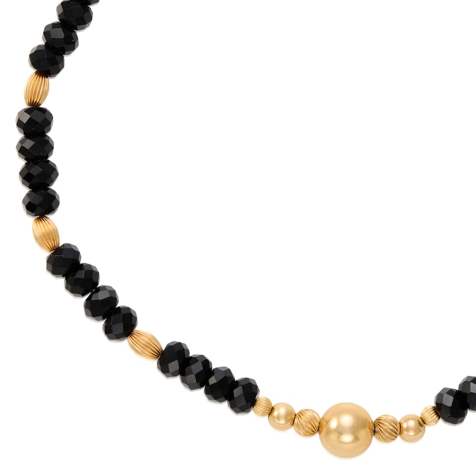 GOLD AND ONYX NECKLACE - 2