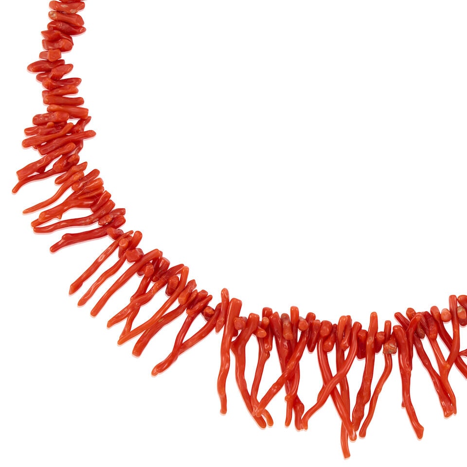 18K GOLD AND CORAL NECKLACE - 2