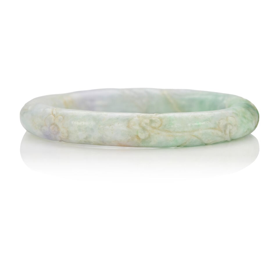 JADEITE JADE BANGLE WITH GIA REPORT - 2