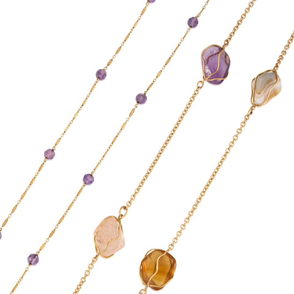 GOLD AND MULTIGEM NECKLACES - 2