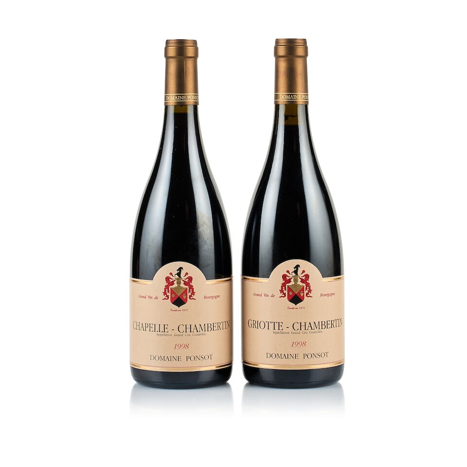 Mixed Lot of Domaine Ponsot, Côte de Nuits Grands Crus, 1998 (2 x 750ml): Domaine Ponsot, Chapelle-Chambertin Grand Cru, 1998 (1 x 750ml) Region: Burgundy Fill Level: excellent Capsule: ok Cork: ok Label: very slightly scratched Packaging: neutral carton Alcohol Content: 13