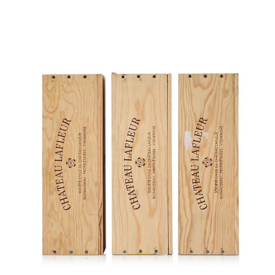 Château Lafleur, Pomerol, 2021 (3 x 750ml): Château Lafleur, Pomerol, 2021 (3 x 750ml) Region: Bordeaux Packaging: 3x individual original wooden case, banded not open Alcohol Content: 13.5% For further information on this lot please visit