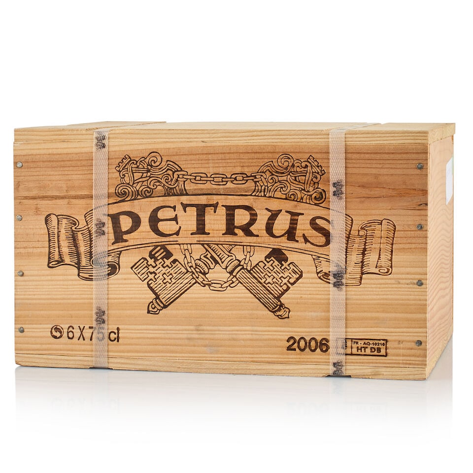 Pétrus, Pomerol, 2006 (6 x 750ml): Pétrus, Pomerol, 2006 (6 x 750ml) Region: Bordeaux Packaging: original wooden case Miscellaneous: banded, not open For further information on this lot please visit Bonhams.com For further