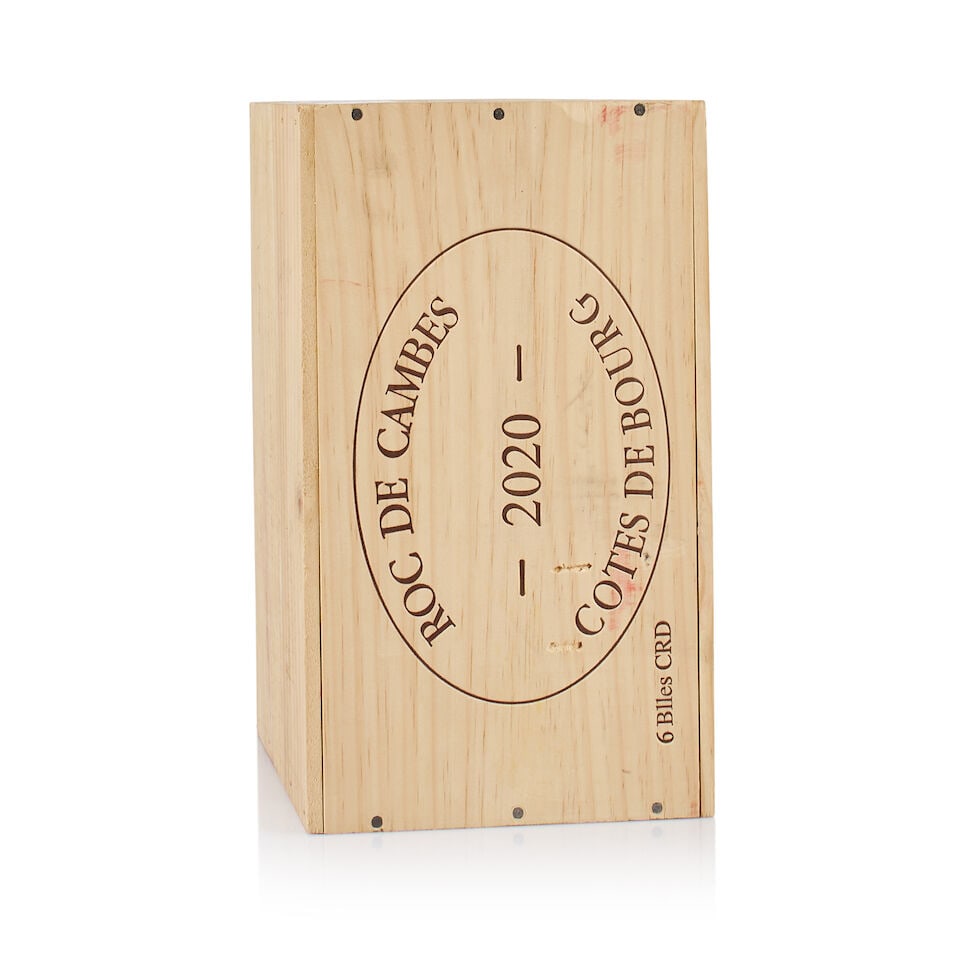 Roc de Cambes, Côtes de Bourg, 2020 (6 x 750ml): Roc de Cambes, Côtes de Bourg, 2020 (6 x 750ml) Region: Bordeaux Packaging: original wooden case Miscellaneous: not open For further information on this lot please visit Bonhams.com For further i