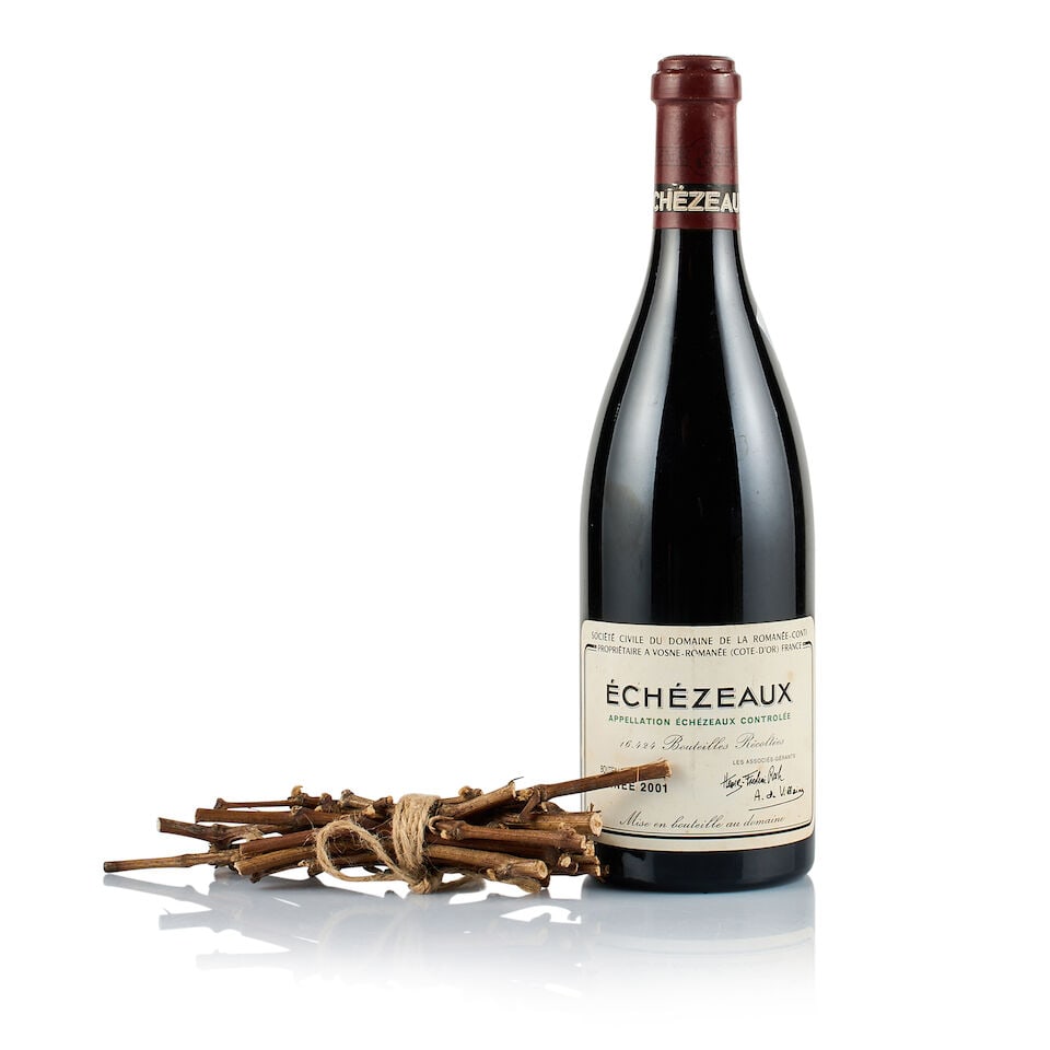 Domaine de la Romanée-Conti, Echézeaux Grand Cru, 2001 (1 x 750ml): Domaine de la Romanée-Conti, Echézeaux Grand Cru, 2001 (1 x 750ml) Region: Burgundy Fill Level: excellent Capsule: slightly scratched Cork: ok Label: stained; stained and torn back label Pac