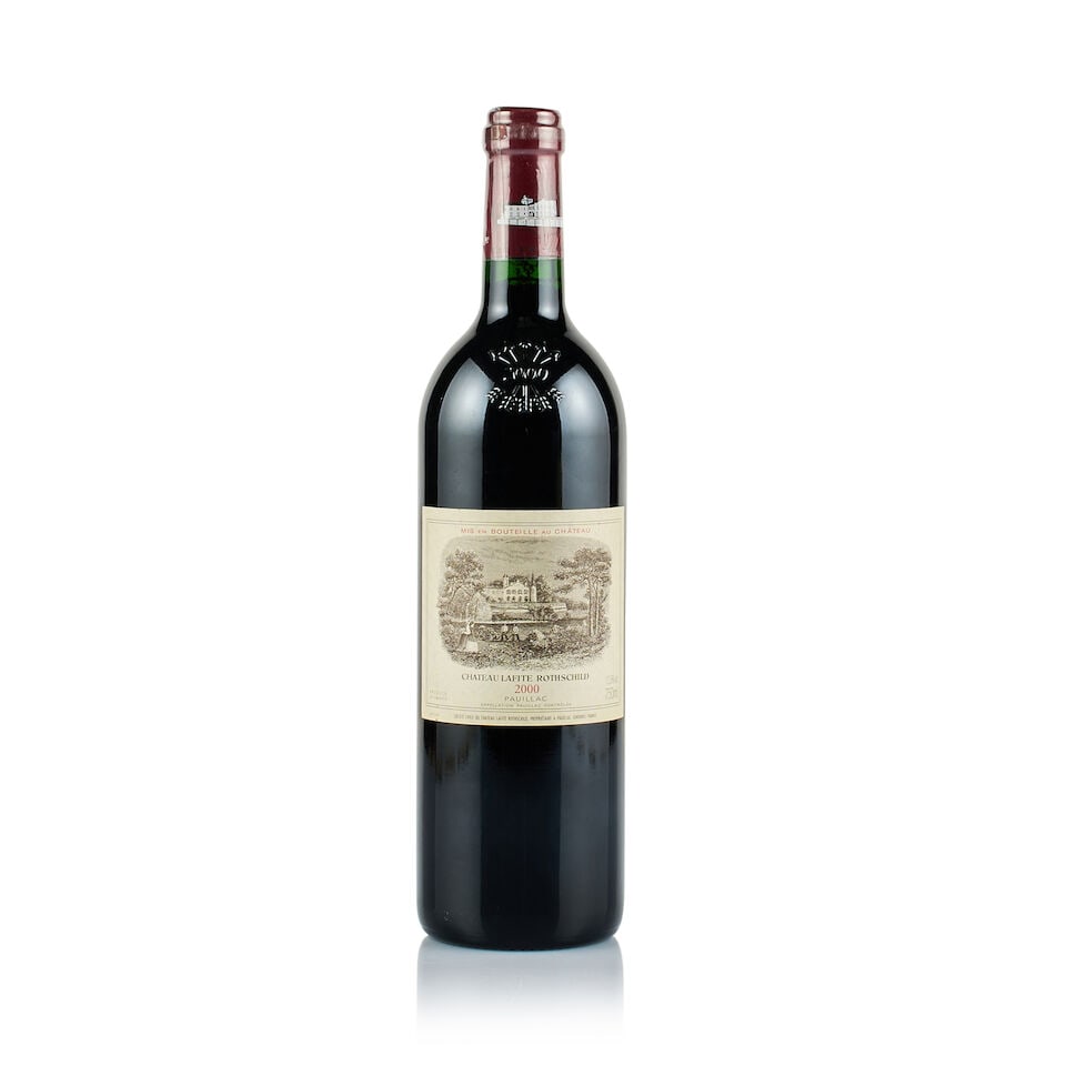 Château Lafite Rothschild, Pauillac, 1er Grand Cru Classé, 2000 (1 x 750ml): Château Lafite Rothschild, Pauillac, 1er Grand Cru Classé, 2000 (1 x 750ml) Region: Bordeaux Fill Level: into neck Capsule: ok Cork: ok Label: slightly bin-soiled Packaging: neutral carton