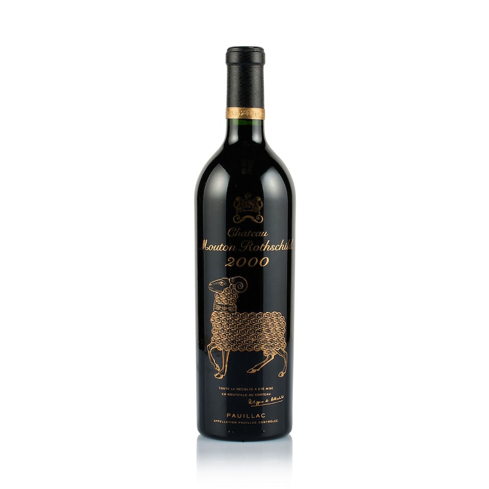 Château Mouton Rothschild, Pauillac, 1er Grand Cru Classé, 2000 (1 x 750ml): Château Mouton Rothschild, Pauillac, 1er Grand Cru Classé, 2000 (1 x 750ml) Region: Bordeaux Fill Level: into neck Capsule: ok Cork: ok Label: excellent appearance Packaging: neutral carton 