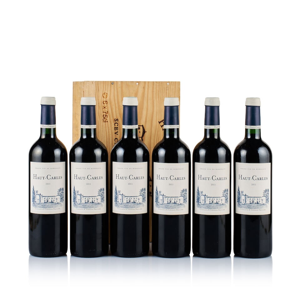 Haut-Carles, Fronsac, 2011 (6 x 750ml): Haut-Carles, Fronsac, 2011 (6 x 750ml) Region: Bordeaux Fill Level: into neck Capsule: ok Cork: 3x slightly depressed, 3x ok Label: excellent appearance Packaging: original wooden case Alcohol Content