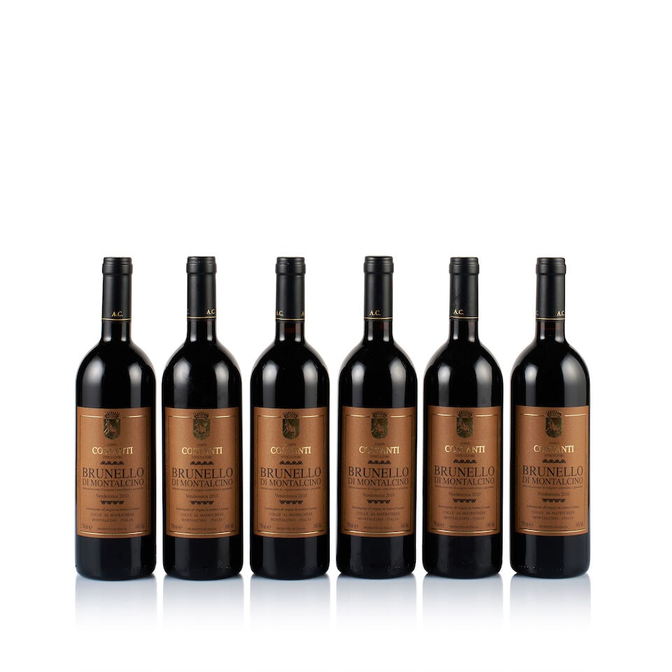 Conti Costanti, Brunello di Montalcino, 2010 (6 x 750ml): Conti Costanti, Brunello di Montalcino, 2010 (6 x 750ml) Region: Tuscany Fill Level: into neck Capsule: ok Cork: ok Label: excellent appearance Packaging: neutral carton Alcohol Content: 14% For furth
