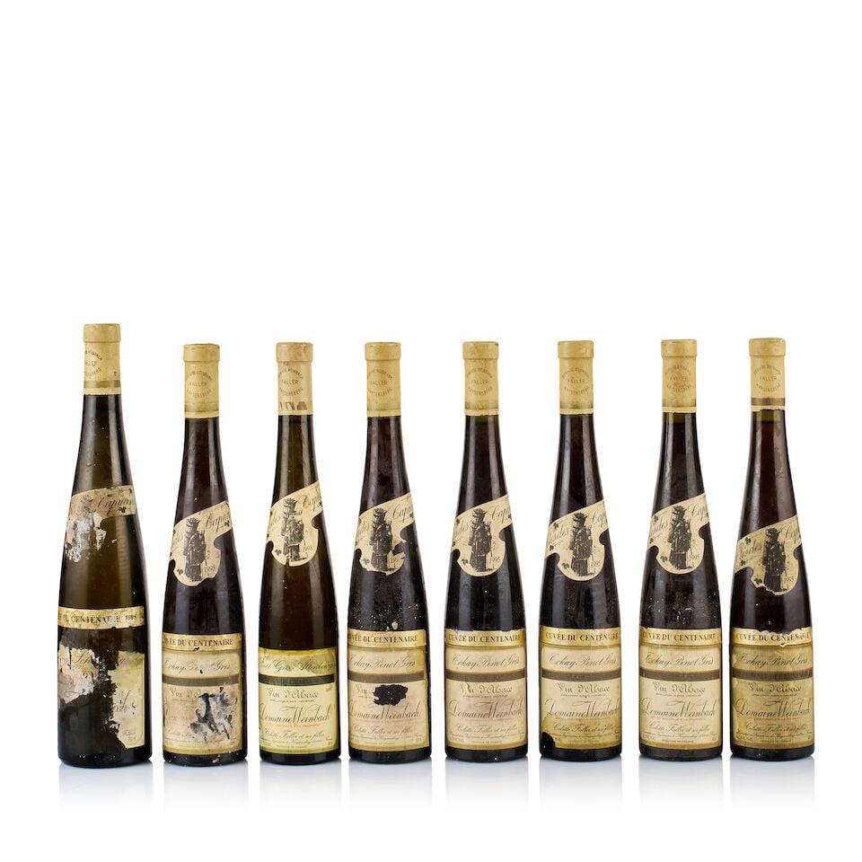 Mixed Lot of Domaine Weinbach, 1995, 1997, 1998 (7 x 500ml & 1 x 750ml): Domaine Weinbach, Alsace Grand Cru, Altenbourg Grand Cru, Pinot Gris Sélection de Grains Nobles, 1998 (1 x 500ml) Region: Alsace Fill Level: good Capsule: corroded and bin-soiled Cork: ok Label: 