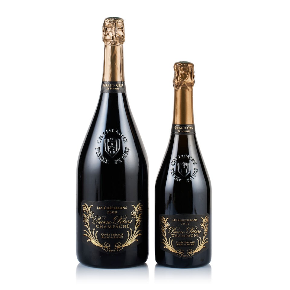 Champagne Pierre Peters, Le Mesnil Grand Cru, Les Chétillons, Blanc de Blancs, Brut, 2008 &...: Champagne Pierre Peters, Le Mesnil Grand Cru, Les Chétillons, Blancs de Blancs, Brut, 2008 (1 x Magnum) Region: Champagne Fill Level: good Capsule: ok Cork: ok Label: excellent