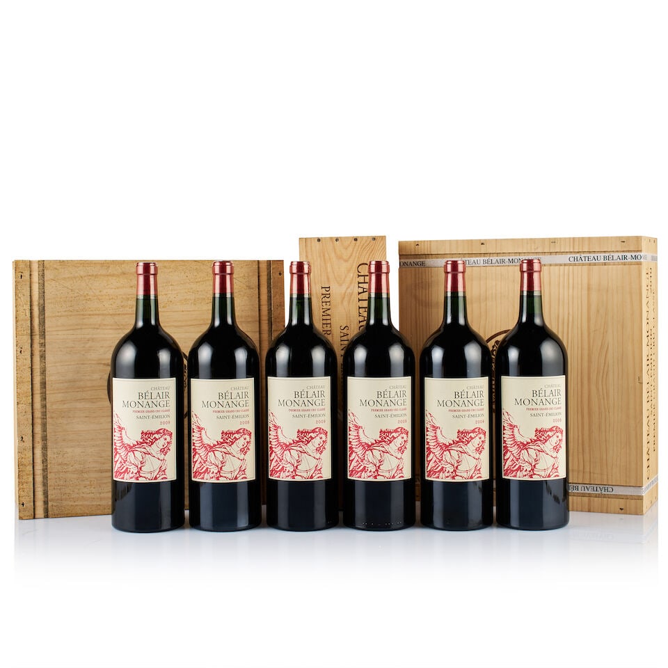 Château Bélair Monange, Saint-Emilion Grand Cru Classé, 2008, 2009 & 2010 (9 x Ma...: Château Bélair-Monange, Saint-Emilion Grand Cru, 2008 (3 x Magnum) Region: Bordeaux Fill Level: into neck Capsule: 3x plastic wrapped, ok Cork: ok Label: excellent appearance Packaging: orig