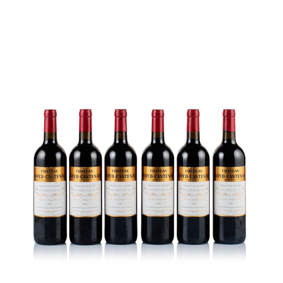 Château Boyd-Cantenac, Margaux, Grand Cru Classé, 2005 (6 x 750ml): Château Boyd-Cantenac, Margaux, Grand Cru Classé, 2005 (6 x 750ml) Region: Bordeaux Fill Level: into neck Capsule: ok Cork: ok Label: 6x nicked Packaging: neutral carton Alcohol Content: 13.