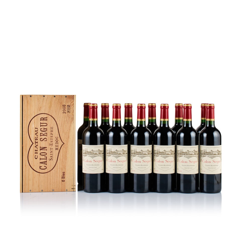 Château Calon-Ségur, Saint-Estèphe, Grand Cru Classé, 2005 & 2006 (12 x 750ml): Château Calon-Ségur, Saint-Estèphe, Grand Cru Classé, 2005 (6 x 750ml) Region: Bordeaux Fill Level: into neck Capsule: ok Cork: ok Label: 1x very slightly stained, 1x marked, 4x