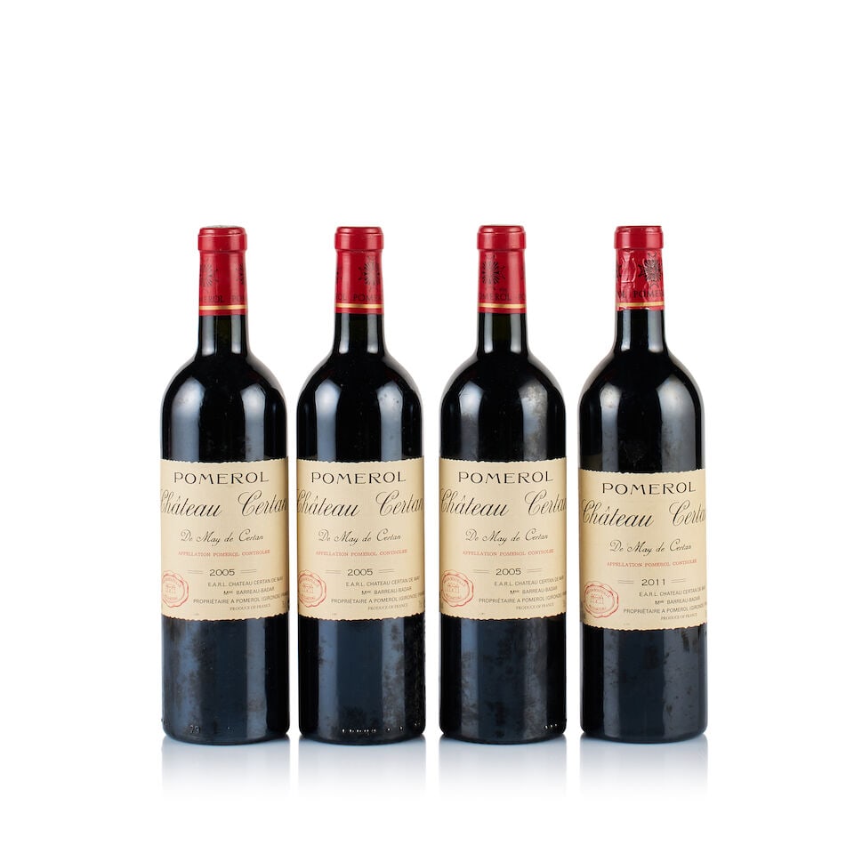 Château Certan de May Certan, Pomerol, 2005 & 2011 (4 x 750ml): Château Certan de May Certan, Pomerol, 2005 (3 x 750ml) Region: Bordeaux Fill Level: 3x base of neck Capsule: ok Cork: ok Label: good appearance Packaging: neutral carton Alcohol Content: 13.5% C