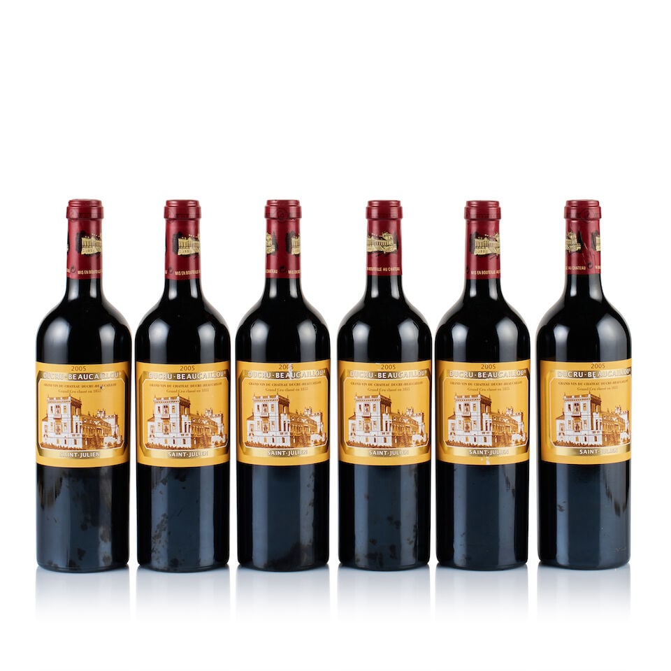 Château Ducru-Beaucaillou, Saint-Julien, Grand Cru Classé, 2005 (6 x 750ml): Château Ducru-Beaucaillou, Saint-Julien, Grand Cru Classé, 2005 (6 x 750ml) Region: Bordeaux Fill Level: into neck Capsule: ok Cork: ok Label: 6x very slightly scratched Packaging: neutral