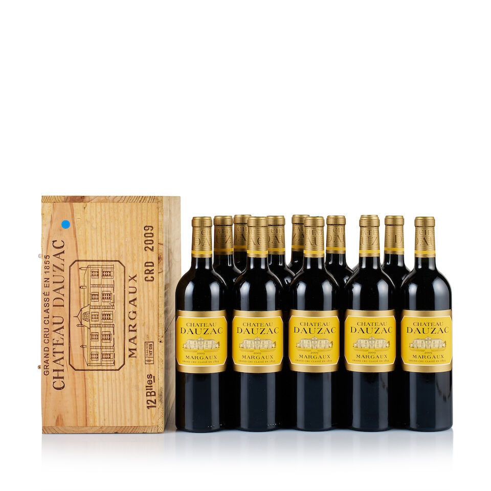 Château Dauzac, Margaux, Grand Cru Classé, 2009 (12 x 750ml): Château Dauzac, Margaux, Grand Cru Classé, 2009 (12 x 750ml) Region: Bordeaux Fill Level: into neck Capsule: ok Cork: 8x very slightly depressed, 4x ok Label: 6x good appearance, 6x slightly