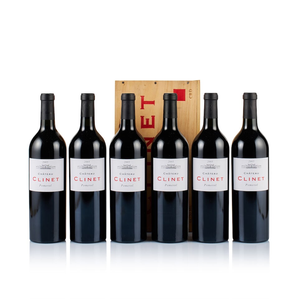 Château Clinet, Pomerol, 2005 (6 x 750ml): Château Clinet, Pomerol, 2005 (6 x 750ml) Region: Bordeaux Fill Level: 1x base of neck, 5x into neck Capsule: ok Cork: ok Label: excellent appearance Packaging: original wooden case Alcohol