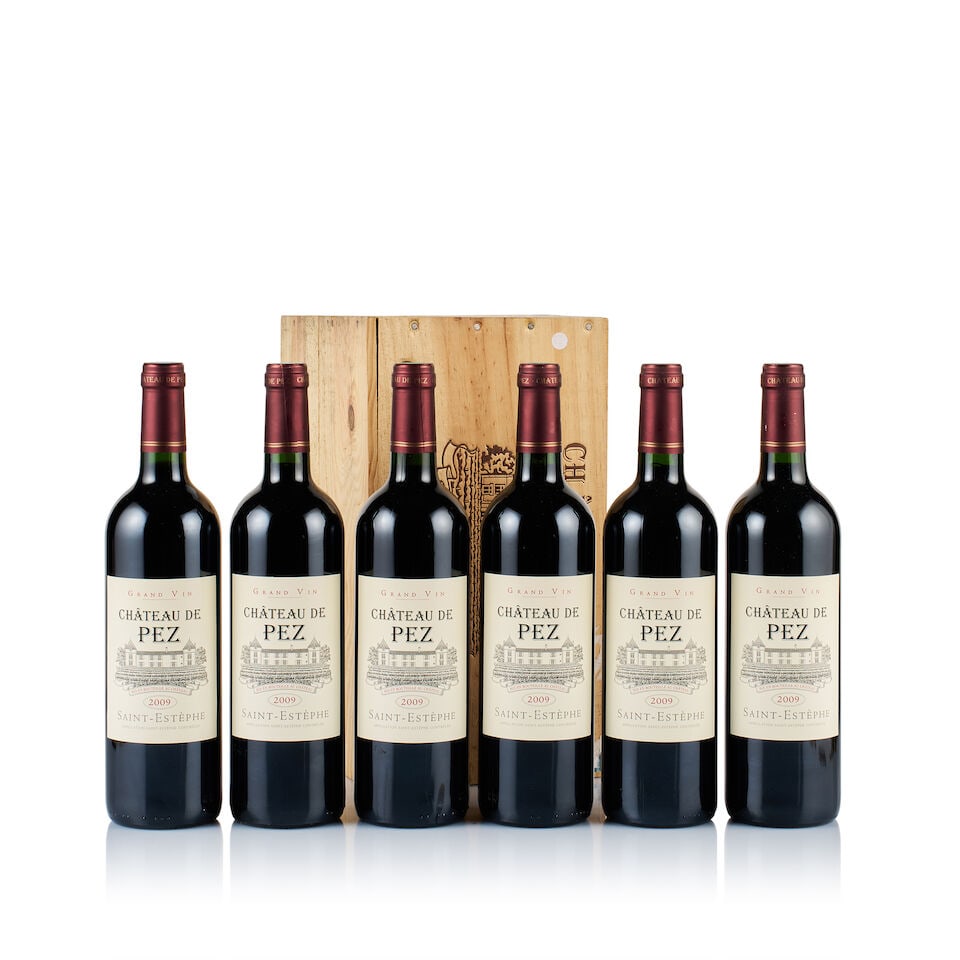 Château de Pez, Saint-Estèphe, 2009 (6 x 750ml): Château de Pez, Saint-Estèphe, 2009 (6 x 750ml) Region: Bordeaux Fill Level: into neck Capsule: ok Cork: ok Label: excellent appearance Packaging: original wooden case Alcohol Content: 14% L