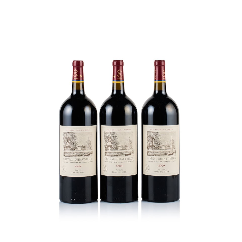 Château Duhart-Milon, Pauillac, Grand Cru Classé, 2009 (3 x Magnum): Château Duhart-Milon, Pauillac, Grand Cru Classé, 2009 (3 x Magnum) Region: Bordeaux Fill Level: 3x base of neck Capsule: ok Cork: ok Label: excellent appearance Packaging: original wooden c