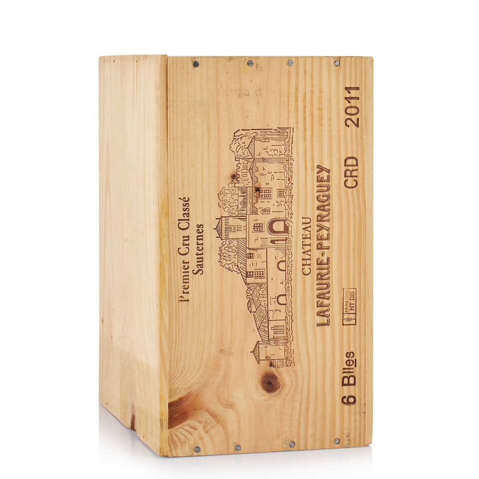 Château Lafaurie-Peyraguey, Sauternes, Grand Cru Classé, 2011 (6 x 750ml): Château Lafaurie-Peyraguey, Sauternes, Grand Cru Classé, 2011 (6 x 750ml) Region: Bordeaux Packaging: original wooden case Miscellaneous: not open Lot to be sold without reserve. For further