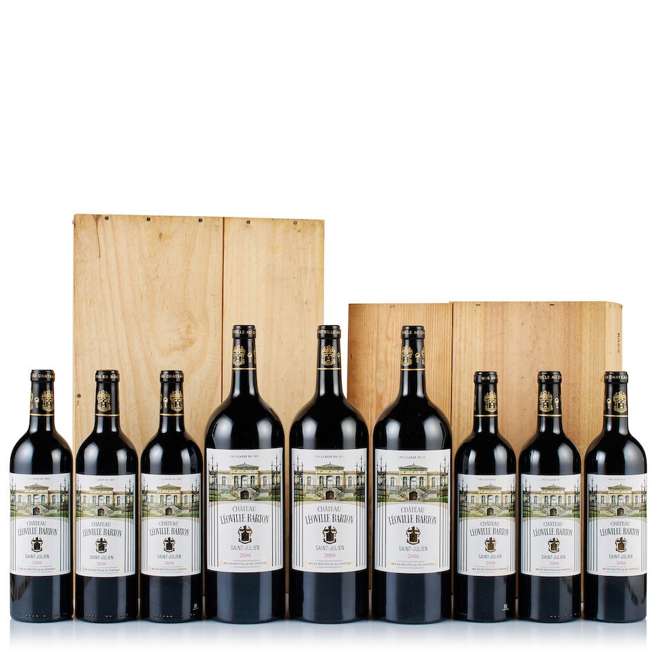 Château Léoville Barton, Saint-Julien, Grand Cru Classé, 2006 (6 x 750ml & 3 x Ma...: Château Léoville Barton, Saint-Julien, Grand Cru Classé, 2006 (6 x 750ml) Region: Bordeaux Fill Level: 6x base of neck Capsule: ok Cork: 3x slightly depressed, 3x ok Label: excellent ap