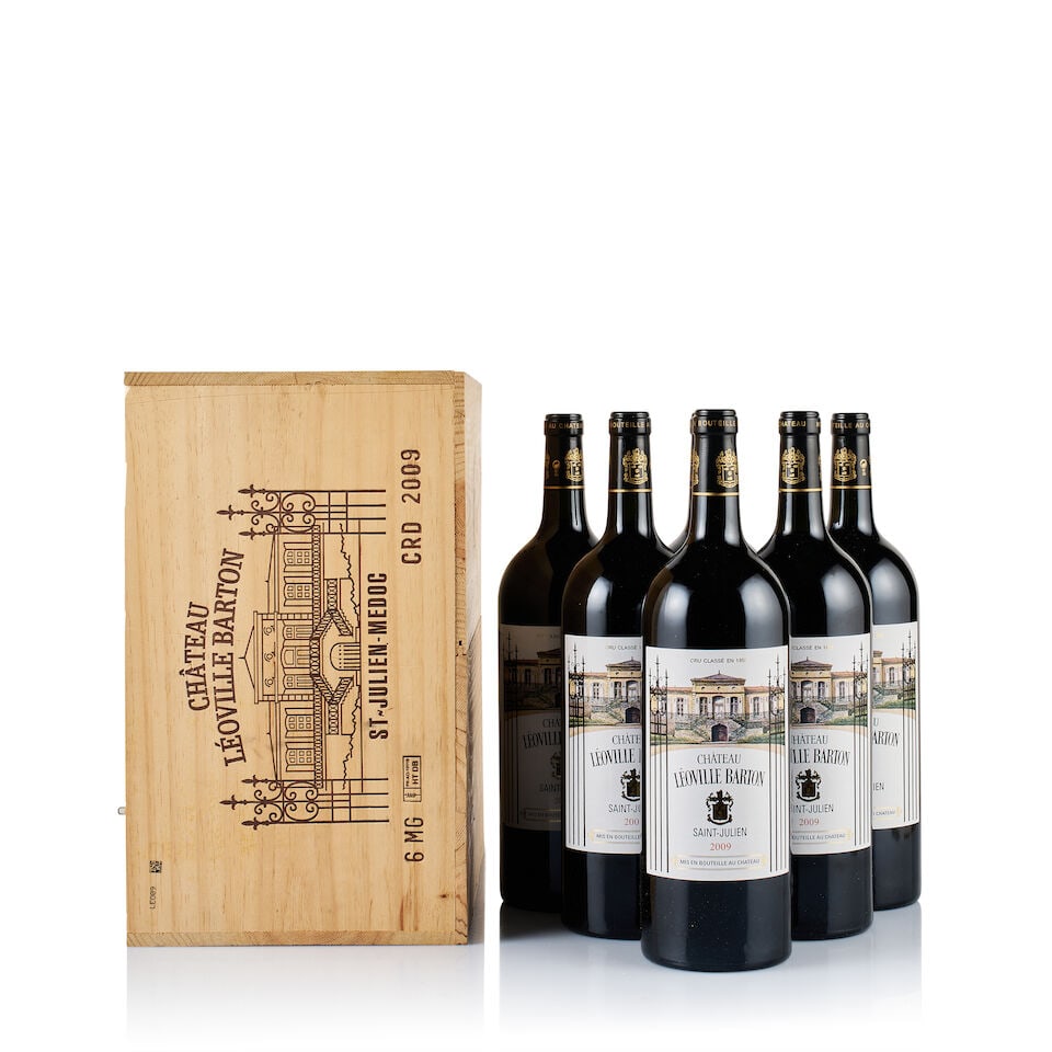 Château Léoville Barton, Saint-Julien, Grand Cru Classé, 2009 (6 x Magnum): Château Léoville Barton, Saint-Julien, Grand Cru Classé, 2009 (6 x Magnum) Region: Bordeaux Fill Level: 1x base of neck, 5x into neck Capsule: ok Cork: 2x very slightly depressed, 3x