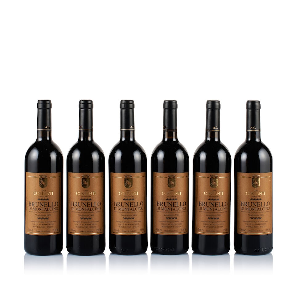 Conti Costanti, Brunello di Montalcino, 2006 (6 x 750ml): Conti Costanti, Brunello di Montalcino, 2006 (6 x 750ml) Region: Tuscany Fill Level: 6x base of neck Capsule: ok Cork: ok Label: excellent appearance Packaging: neutral carton Alcohol Content: 13.5% F