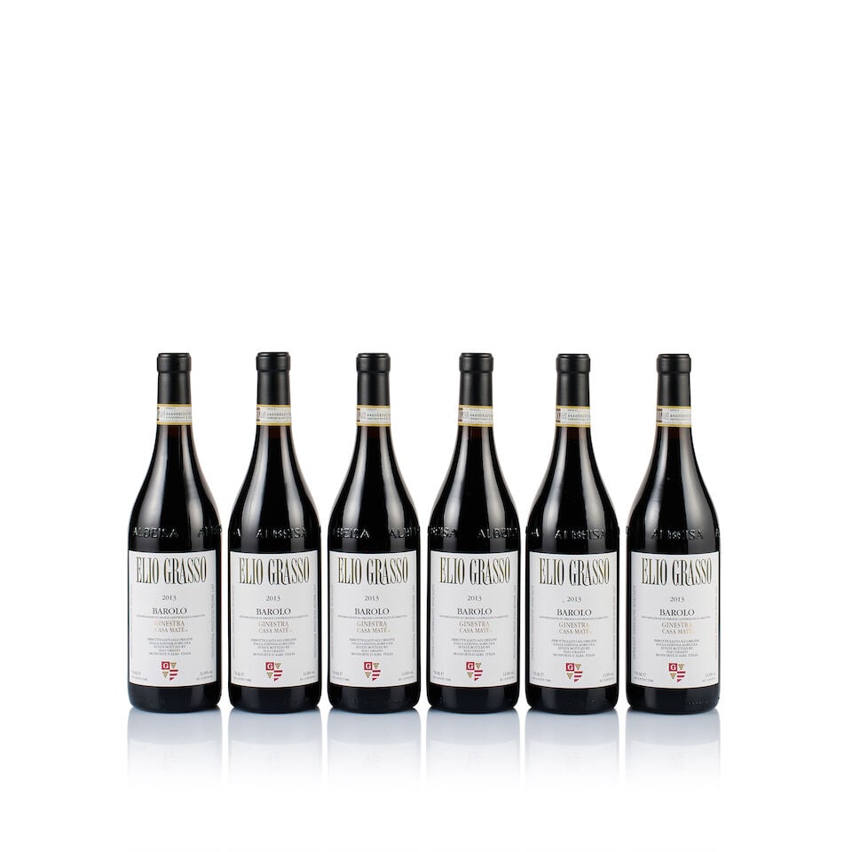 Elio Grasso, Barolo, Ginestra Casa Maté, 2013 (6 x 750ml): Elio Grasso, Barolo, Ginestra Casa Maté, 2013 (6 x 750ml) Region: Piedmont Fill Level: 6x under 1cm below base of capsules Capsule: ok Cork: 6x very slightly depressed Label: excellent appearance